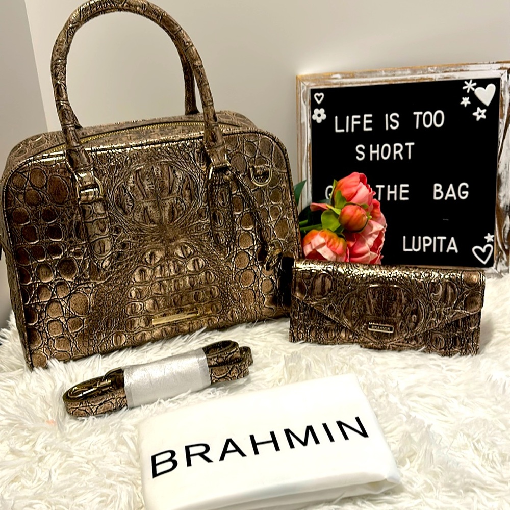 Brahmin Bronze Nebula Marissa and Veronica wallet set
